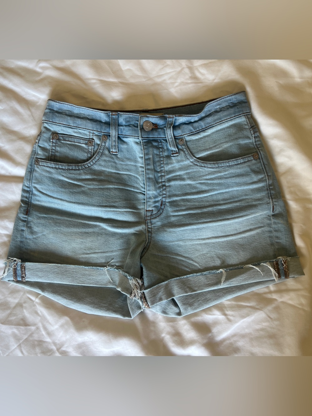 Madewell High-Rise Light Blue Denim Women's Shorts